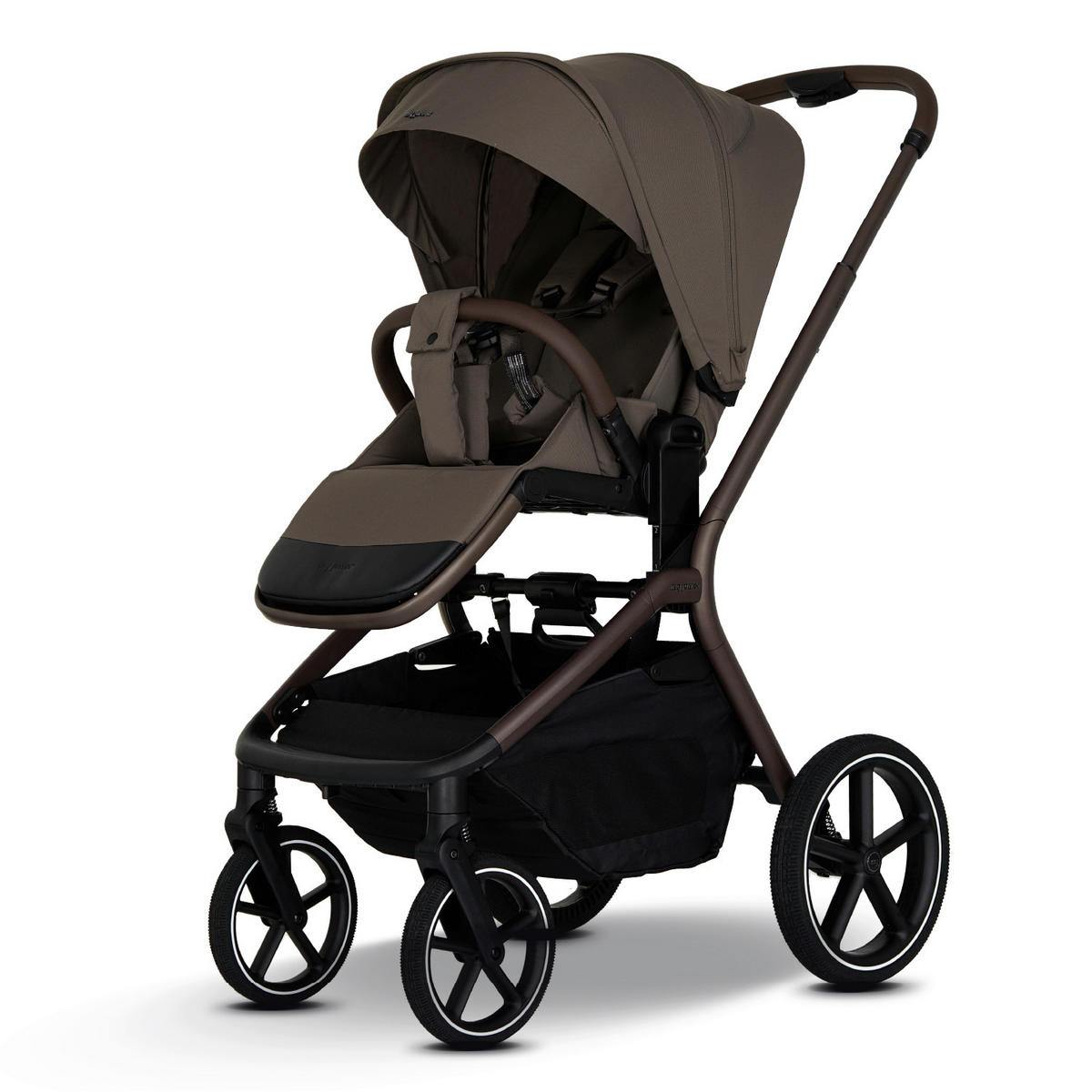 KINDERWAGENSET MAVI 3in1 Premium  - Mokka, Basics, Textil/Metall (92/55/110,5cm) - My Junior