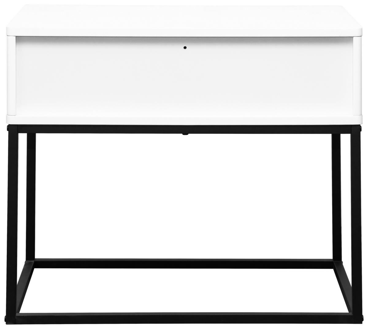 NACHTKÄSTCHEN 60/52/38,5 cm  in Schwarz, Weiß  - Schwarz/Weiß, Design, Holzwerkstoff/Metall (60/52/38,5cm) - Carryhome