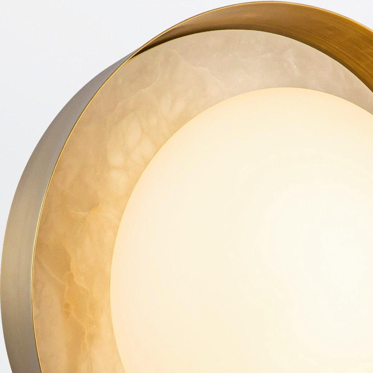 LED-WANDLEUCHTE    - Messingfarben, KONVENTIONELL, Glas/Stein (21,6/21,6/0,91cm) - Elstead Lighting