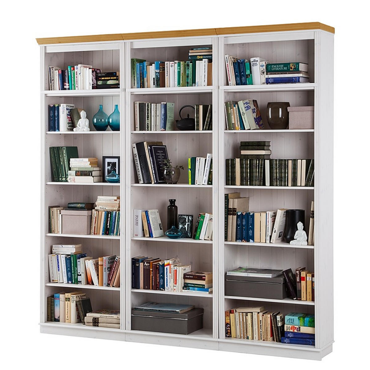 BÜCHERWAND Kiefer massiv Kieferfarben, Honig  - Kieferfarben/Honig, Design, Holz (223/222/37cm) - Livetastic