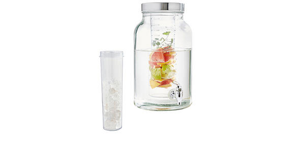GETRÄNKESPENDER - Edelstahlfarben/Transparent, Basics, Glas/Kunststoff (5,6l) - Novel