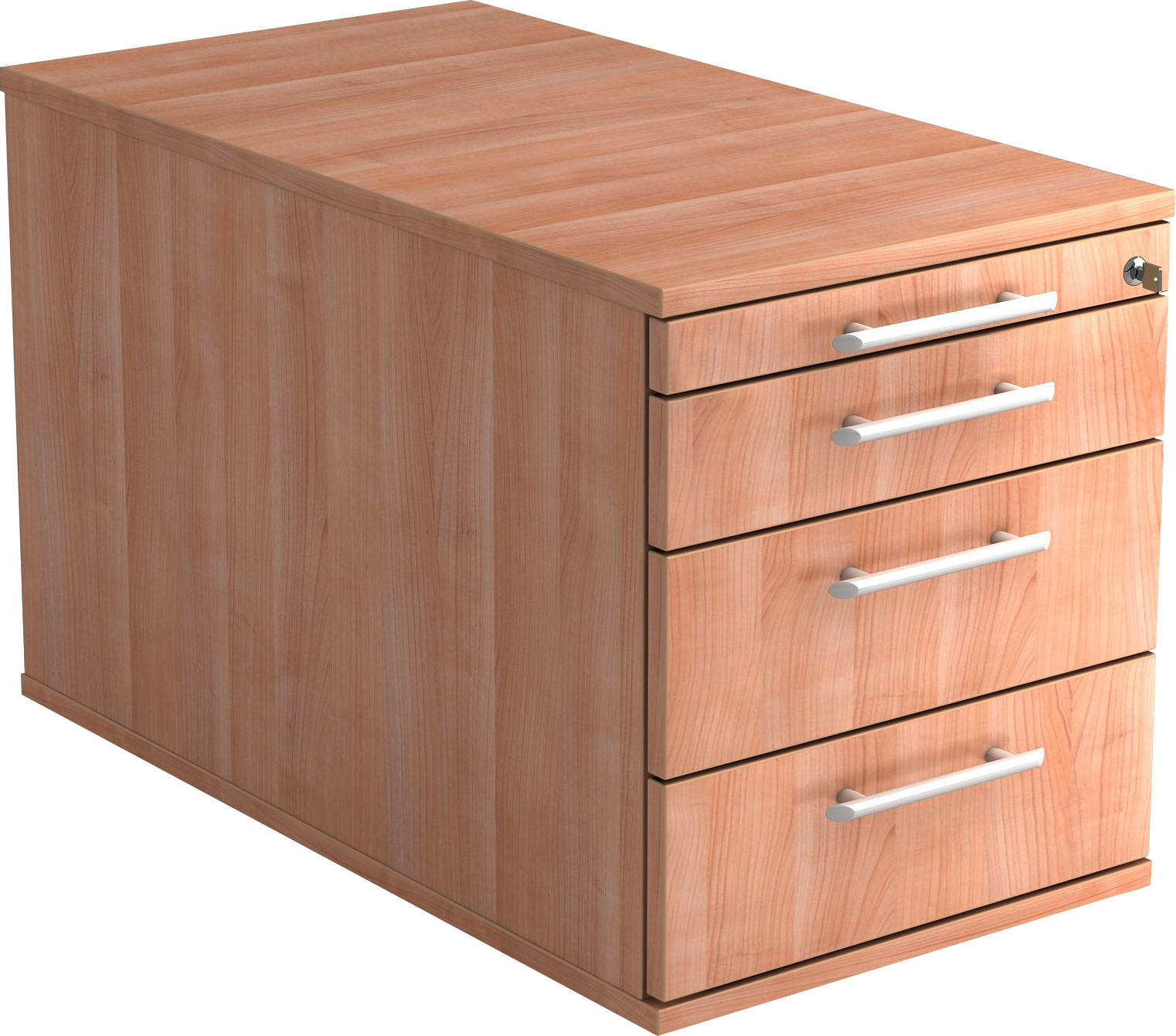 ROLLCONTAINER Nussbaumfarben  - Nussbaumfarben/Alufarben, KONVENTIONELL, Holzwerkstoff/Kunststoff (42,8/51,2/80cm) - Venda