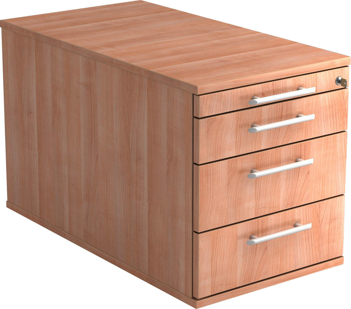 ROLLCONTAINER Nussbaumfarben  - Nussbaumfarben/Alufarben, KONVENTIONELL, Holzwerkstoff/Kunststoff (42,8/51,2/80cm) - Venda