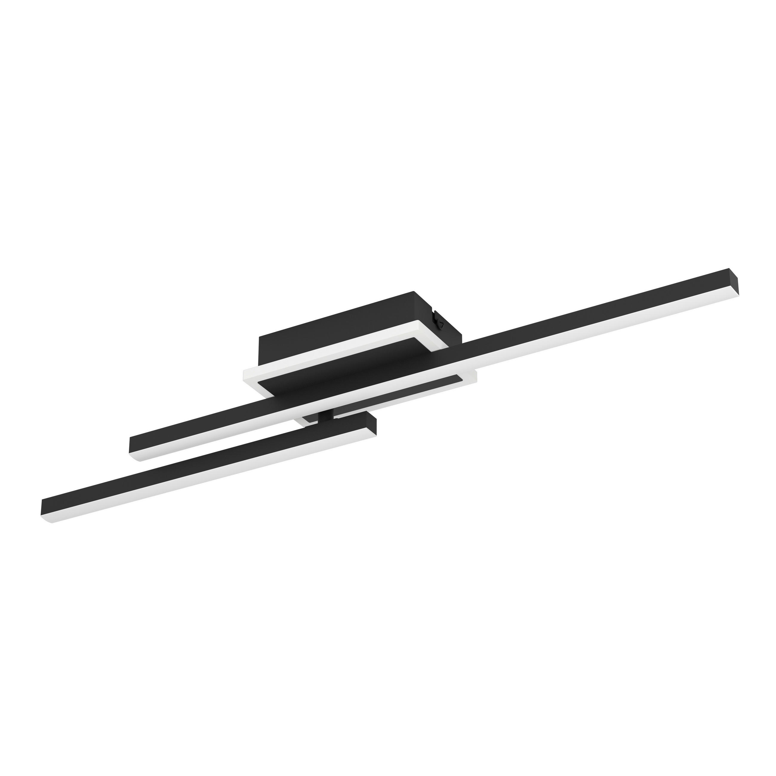 LED-DECKENLEUCHTE 60/9/7,5 cm  - Schwarz/Weiß, Design, Kunststoff/Metall (60/9/7,5cm) - Novel