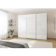 SCHWEBETÜRENSCHRANK 242/223/68 cm 3-türig Weiß  - Weiß, KONVENTIONELL, Glas/Holzwerkstoff (242/223/68cm) - Novel