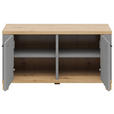 GARDEROBENBANK  in 94/51/38 cm  - Graphitfarben/Eiche Artisan, LIFESTYLE, Holzwerkstoff/Kunststoff (94/51/38cm) - Hom`in