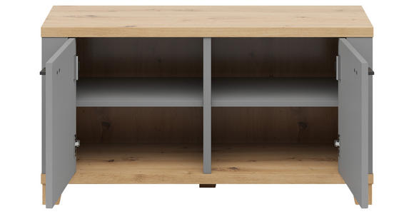 GARDEROBENBANK  in 94/51/38 cm  - Graphitfarben/Eiche Artisan, LIFESTYLE, Holzwerkstoff/Kunststoff (94/51/38cm) - Hom`in