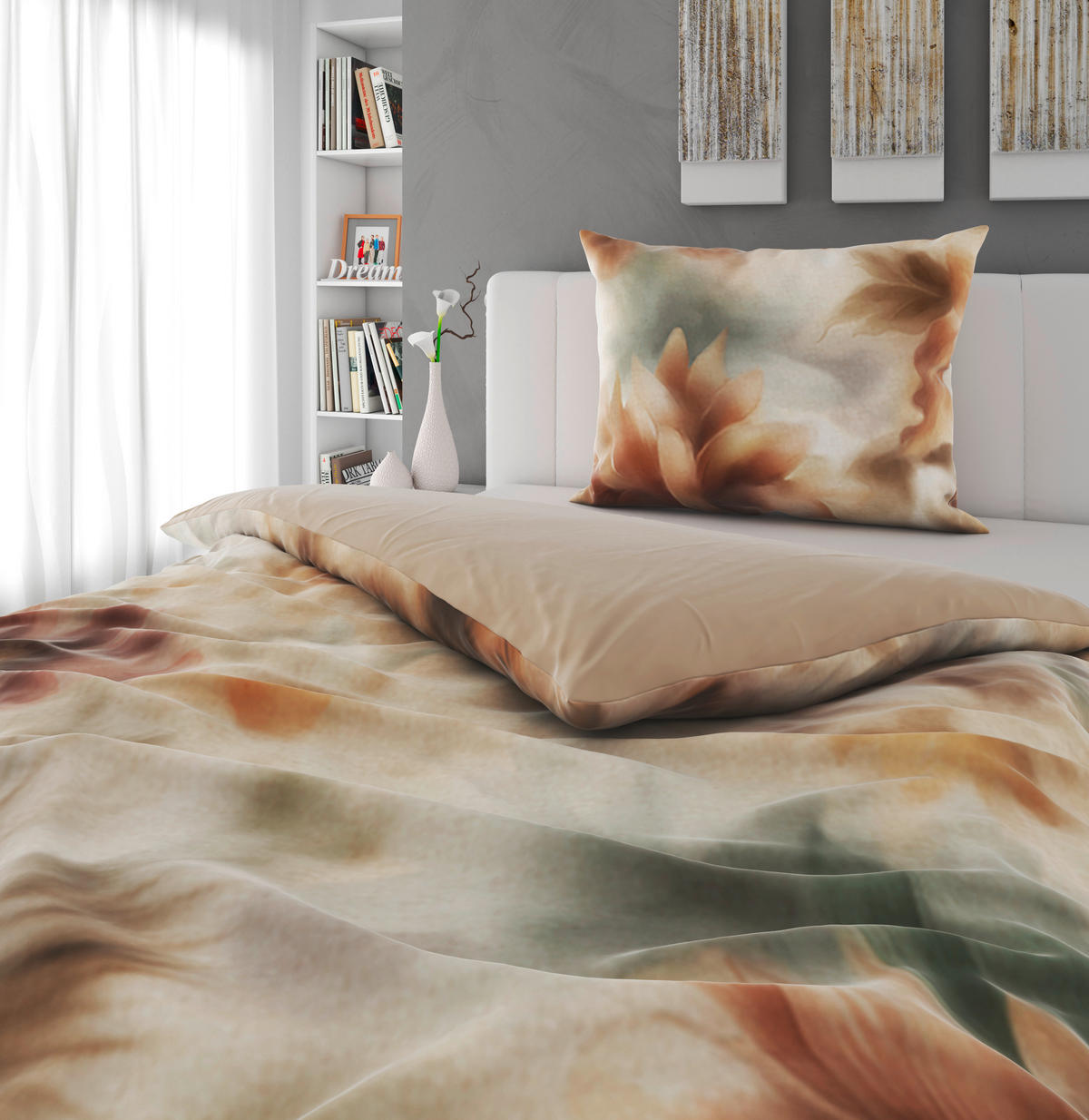 WENDEBETTWÄSCHE Satin 140/200 cm  - KONVENTIONELL, Textil (140/200cm) - Novel