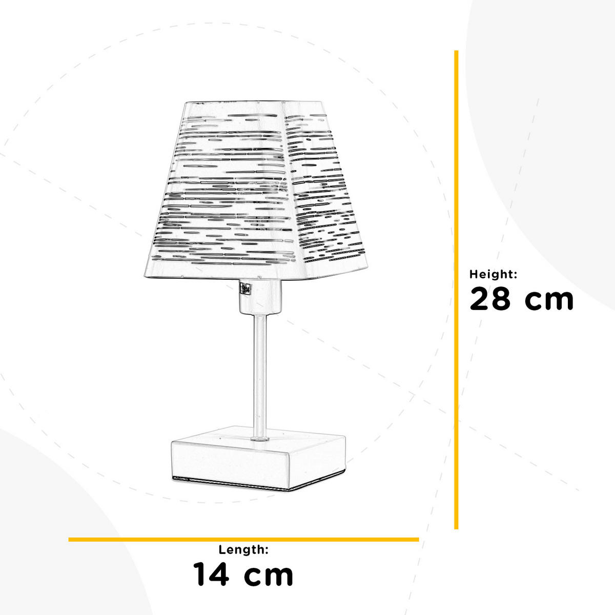 TISCHLEUCHTE 14/28 cm   - Weiß, Trend, Metall (14/28cm)