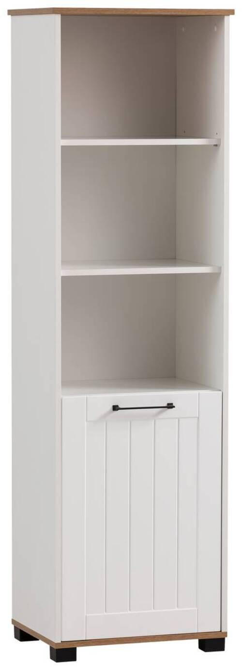 AKTENSCHRANK Weiß, Eiche Wotan  - Eiche Wotan/Weiß, MODERN, Holzwerkstoff (52,3/177,4/41cm) - MID.YOU