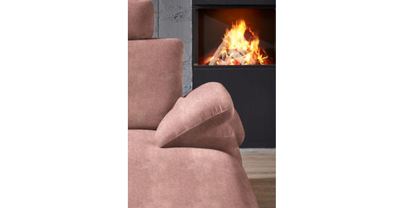 WOHNLANDSCHAFT in Velours Flieder - Flieder/Schwarz, Design, Textil/Metall (208/344/180cm) - Dieter Knoll