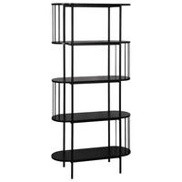 HYLLA i 80/172/34 cm svart  - svart, Trend, metall/trämaterial (80/172/34cm) - Xora