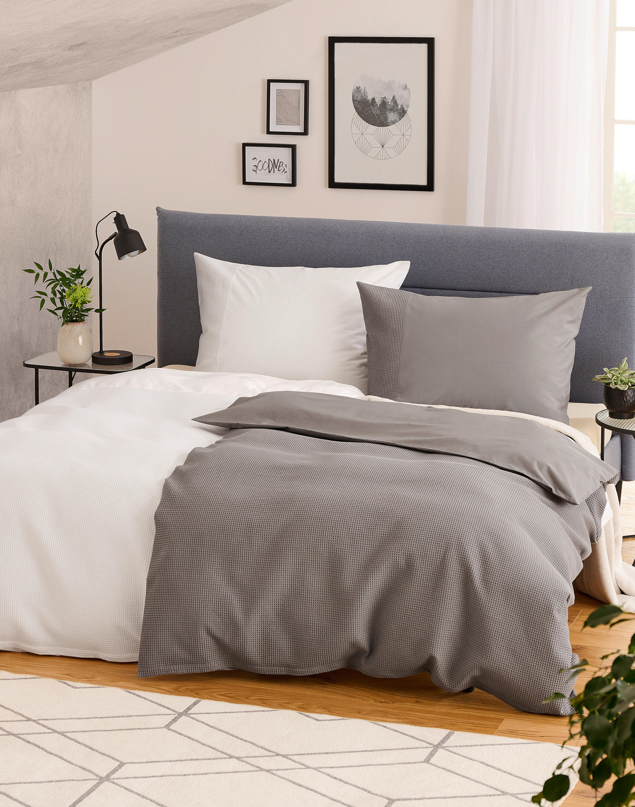 BETTWÄSCHE Waffelpiqué 140/200 cm  - Weiß, Design, Textil (140/200cm) - Esposa