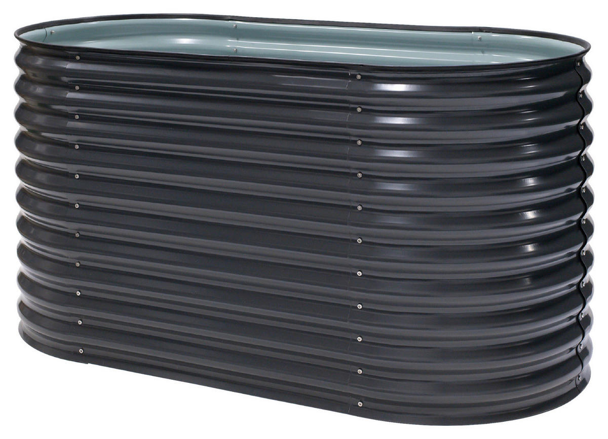 HOCHBEET 160/82/80 cm  - Anthrazit, Basics, Metall (160/82/80cm)