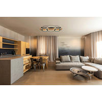 LED-DECKENLEUCHTE 73/35/7 cm   - Dunkelbraun/Opal, Natur, Kunststoff/Metall (73/35/7cm) - Globo