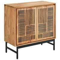 KOMMODE , 85/85/40 cm,  - Schwarz/Akaziefarben, KONVENTIONELL, Holz/Metall (85/85/40cm) - Livetastic