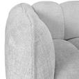 BIGSOFA in Chenille Hellgrau - Hellgrau/Schwarz, KONVENTIONELL, Kunststoff/Textil (217/74/100cm) - Carryhome