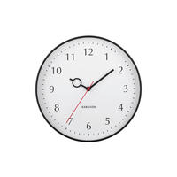 WANDUHR 30/30/4.2 cm   - Schwarz/Weiß, KONVENTIONELL, Kunststoff (30/30/4.2cm) - Karlsson