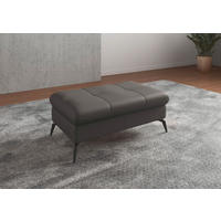 HOCKERLeder Mokka  - Schwarz/Mokka, Konventionell, Leder/Metall (102/47/69cm) - Sit & More