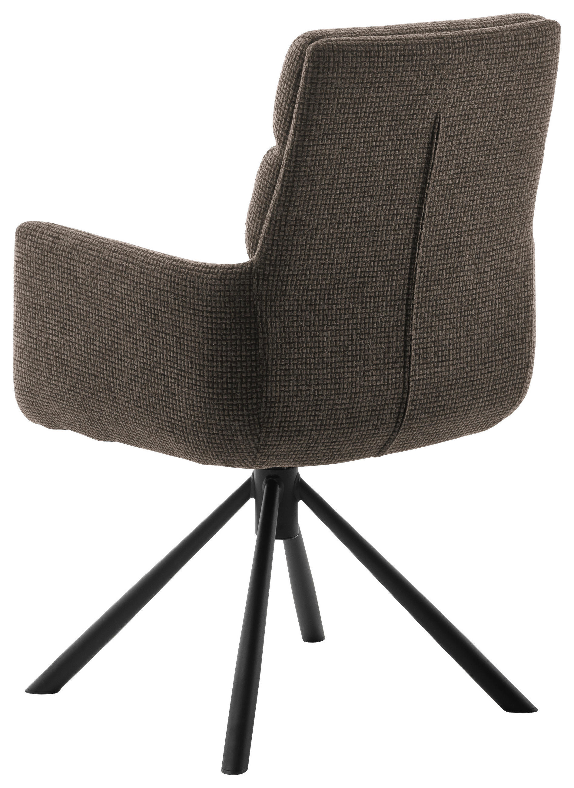 ARMLEHNSTUHL  in Stahl Webstoff  - Schwarz/Cappuccino, Design, Textil/Metall (61/90/64cm) - Dieter Knoll