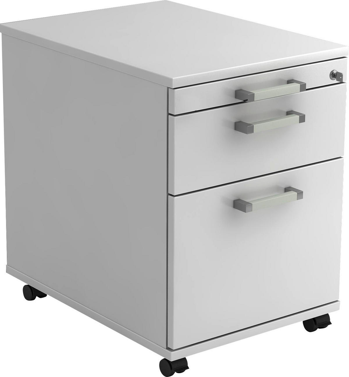 ROLLCONTAINER Weiß  - Chromfarben/Weiß, KONVENTIONELL, Holzwerkstoff/Kunststoff (42,8/59/58cm) - Venda