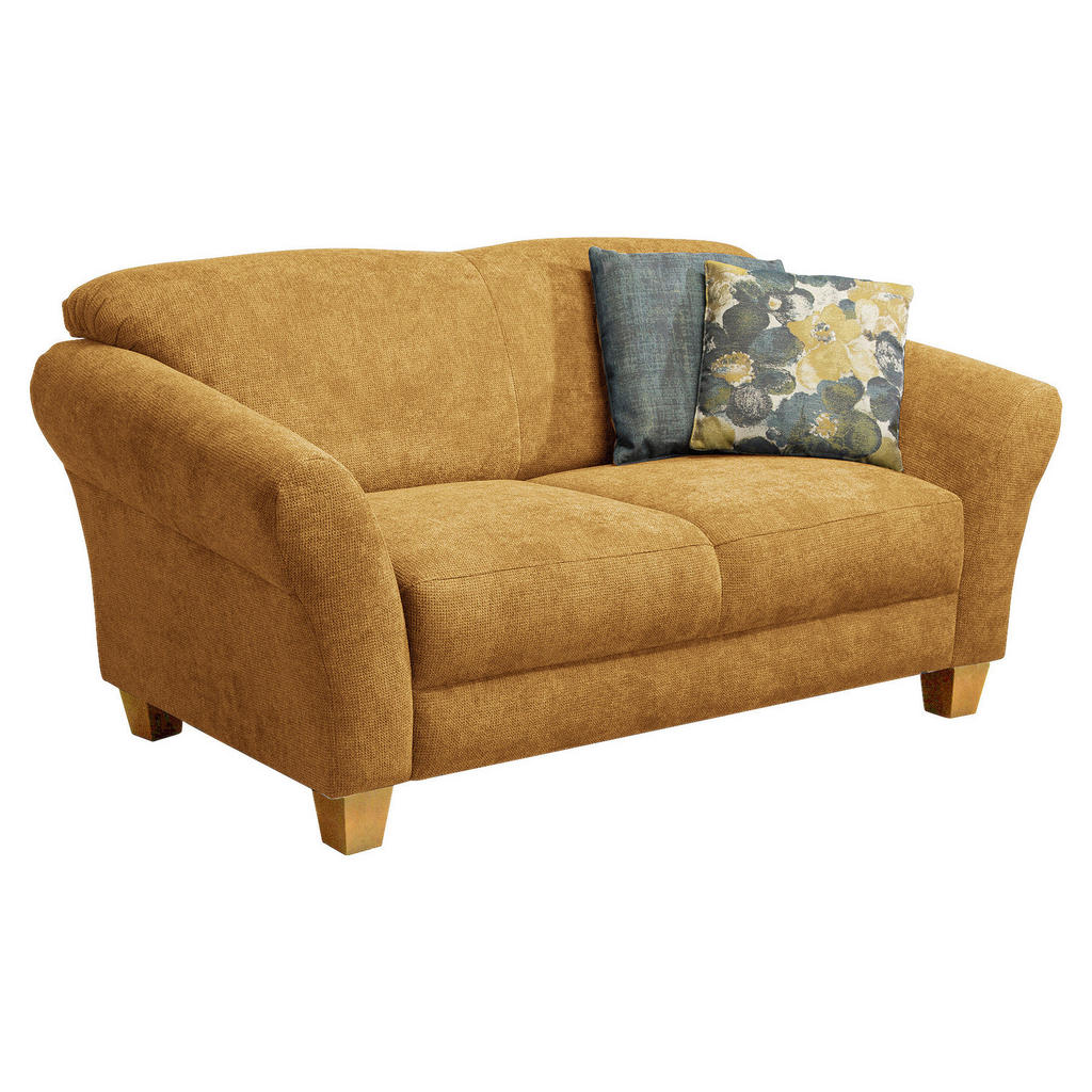 Thumbnail - Sit & More 2-Sitzer-Sofa, Senfgelb, Textil, Buche, 163x84x89 cm, Goldenes M, Oeko-Tex® Standard 100, Made in Europe, DGM...