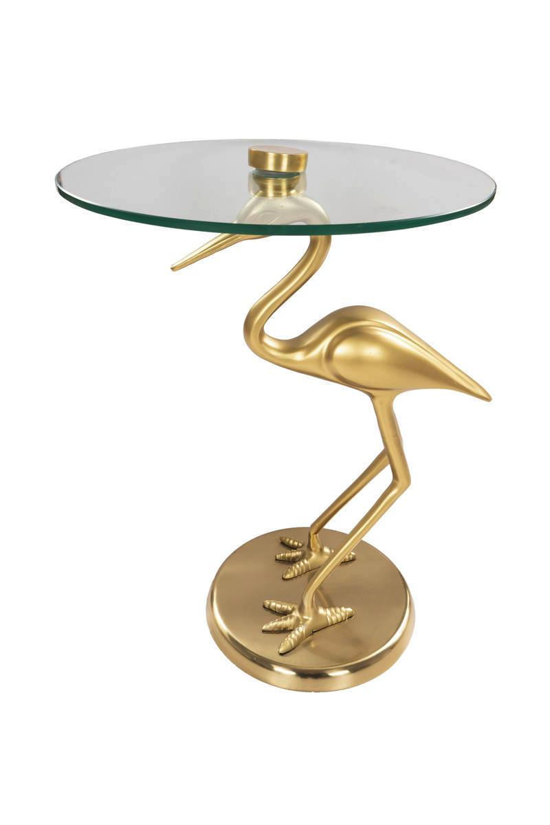 Beistelltisch in Metall, Glas