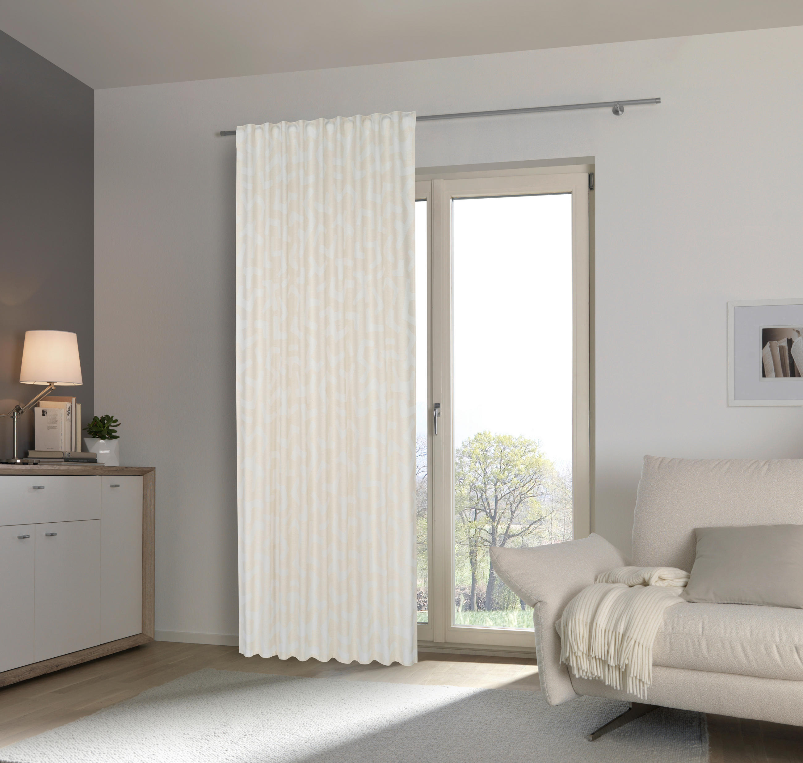 FERTIGVORHANG  blickdicht  135/245 cm   - Weiß, Basics, Textil (135/245cm) - Esposa