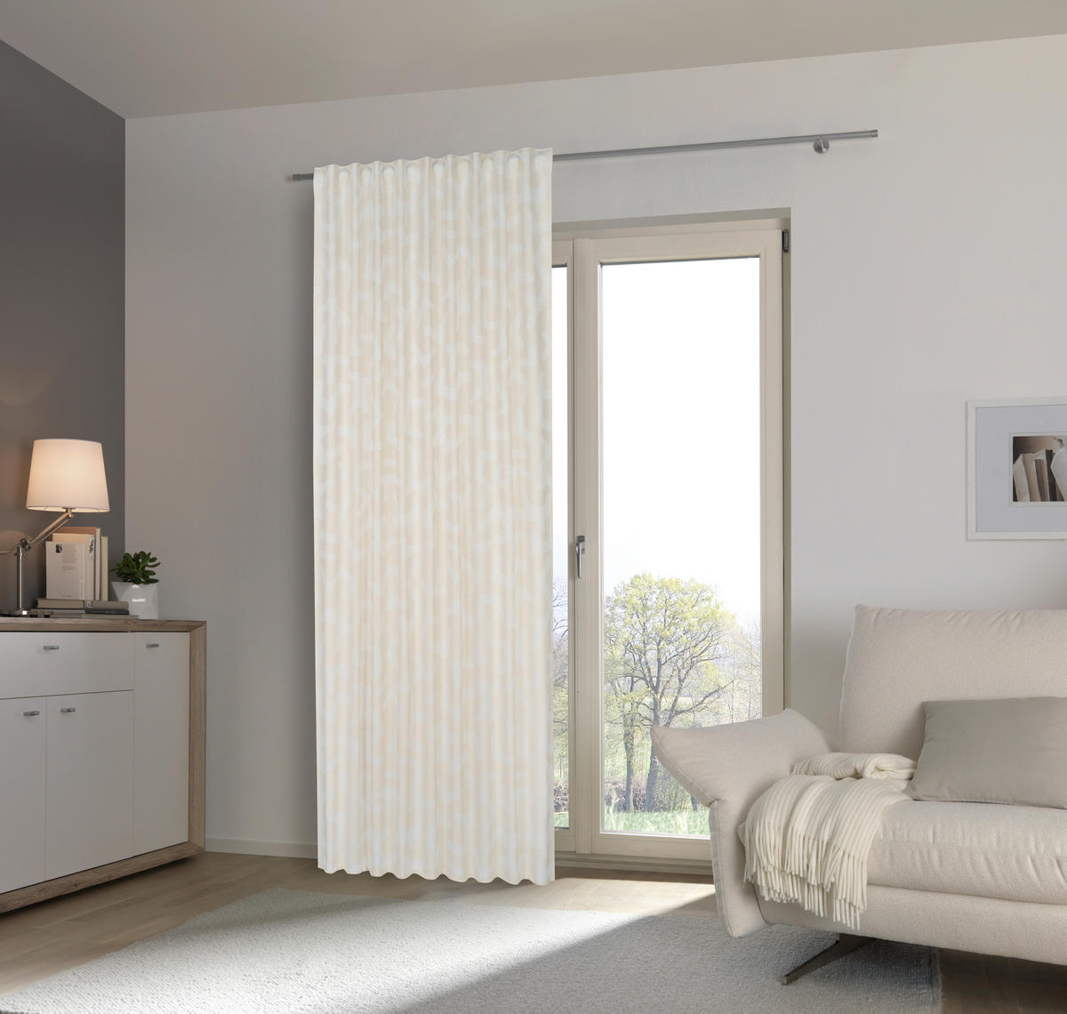FERTIGVORHANG  blickdicht  135/245 cm   - Weiß, Basics, Textil (135/245cm) - Esposa