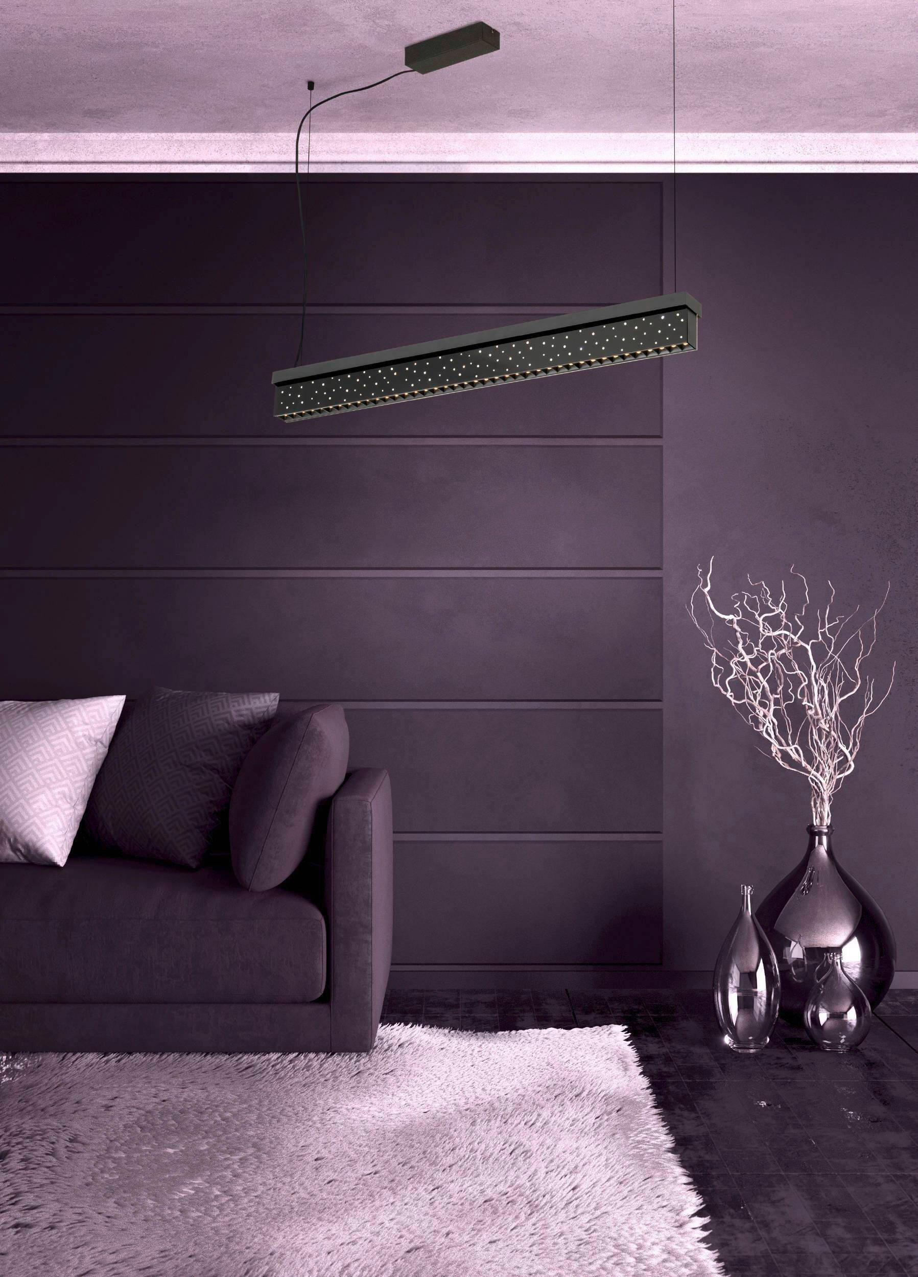 HÄNGELEUCHTE 117/6,5/150 cm    - Schwarz, Design, Glas/Metall (117/6,5/150cm) - Eglo