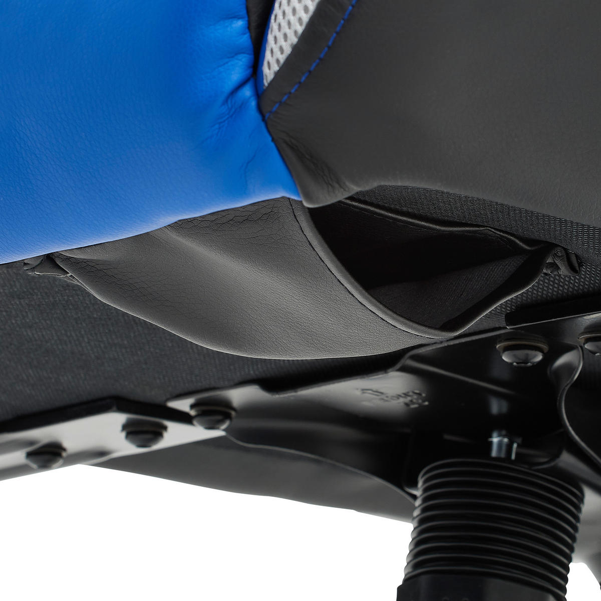 GAMING STOL kovina, umetna masa, tekstil modra, črna, bela  - modra/črna, Design, kovina/umetna masa (68/124-134/60cm) - Novel