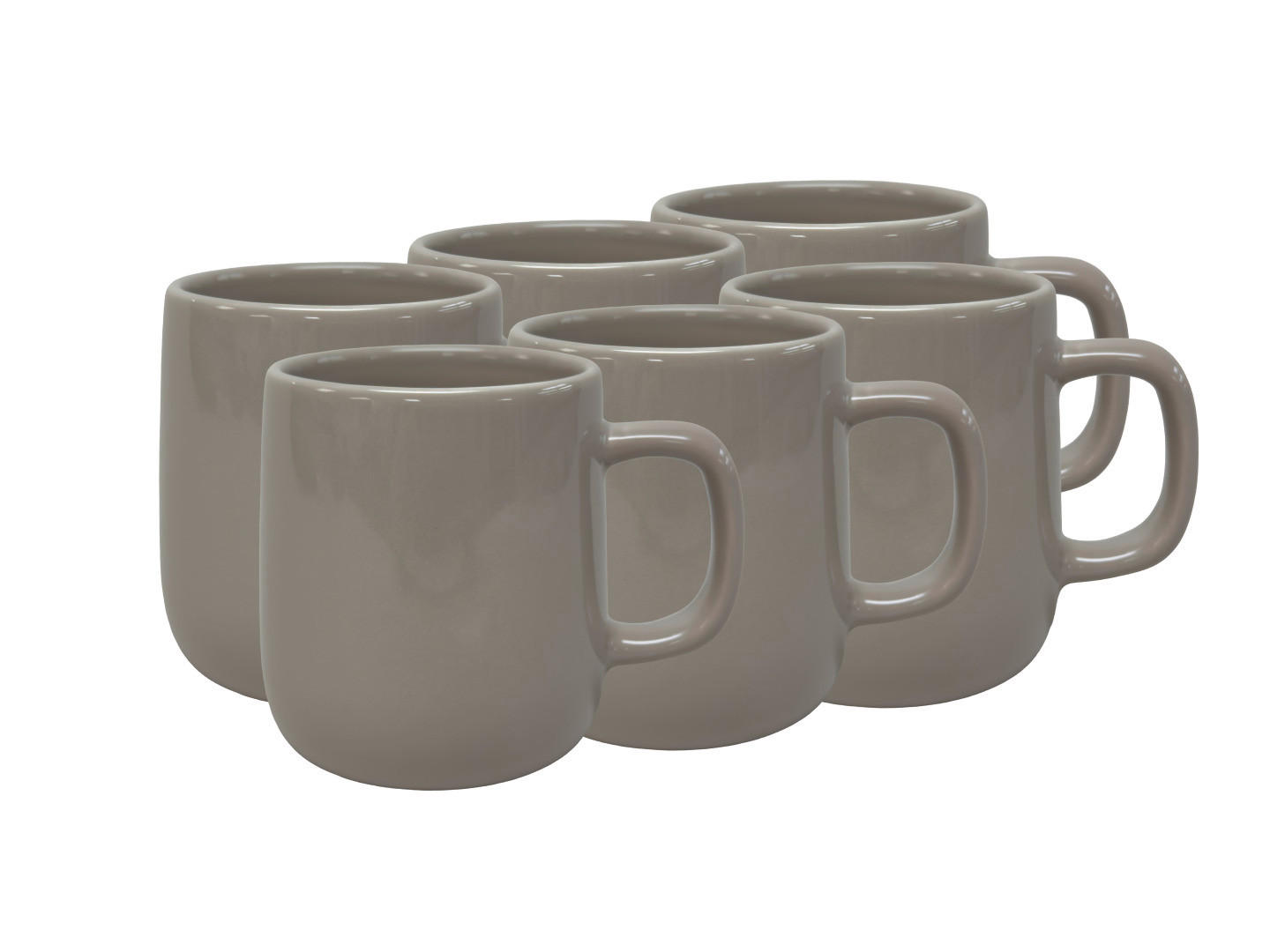 KAFFEEBECHERSET Colori Grigio 6-teilig  - Grau, Trend, Keramik - Novel