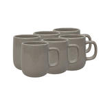 KAFFEEBECHERSET Colori Grigio 6-teilig  - Grau, Trend, Keramik - Novel