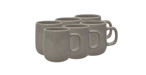 KAFFEEBECHERSET Colori Grigio 6-teilig  - Grau, Trend, Keramik - Novel