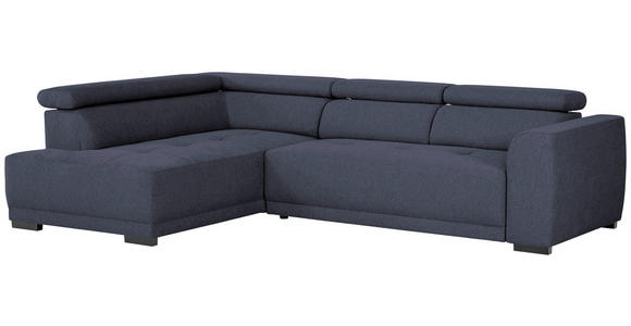 ECKSOFA Blau Struktur - Blau/Schwarz, Design, Kunststoff/Textil (205/284cm) - Xora