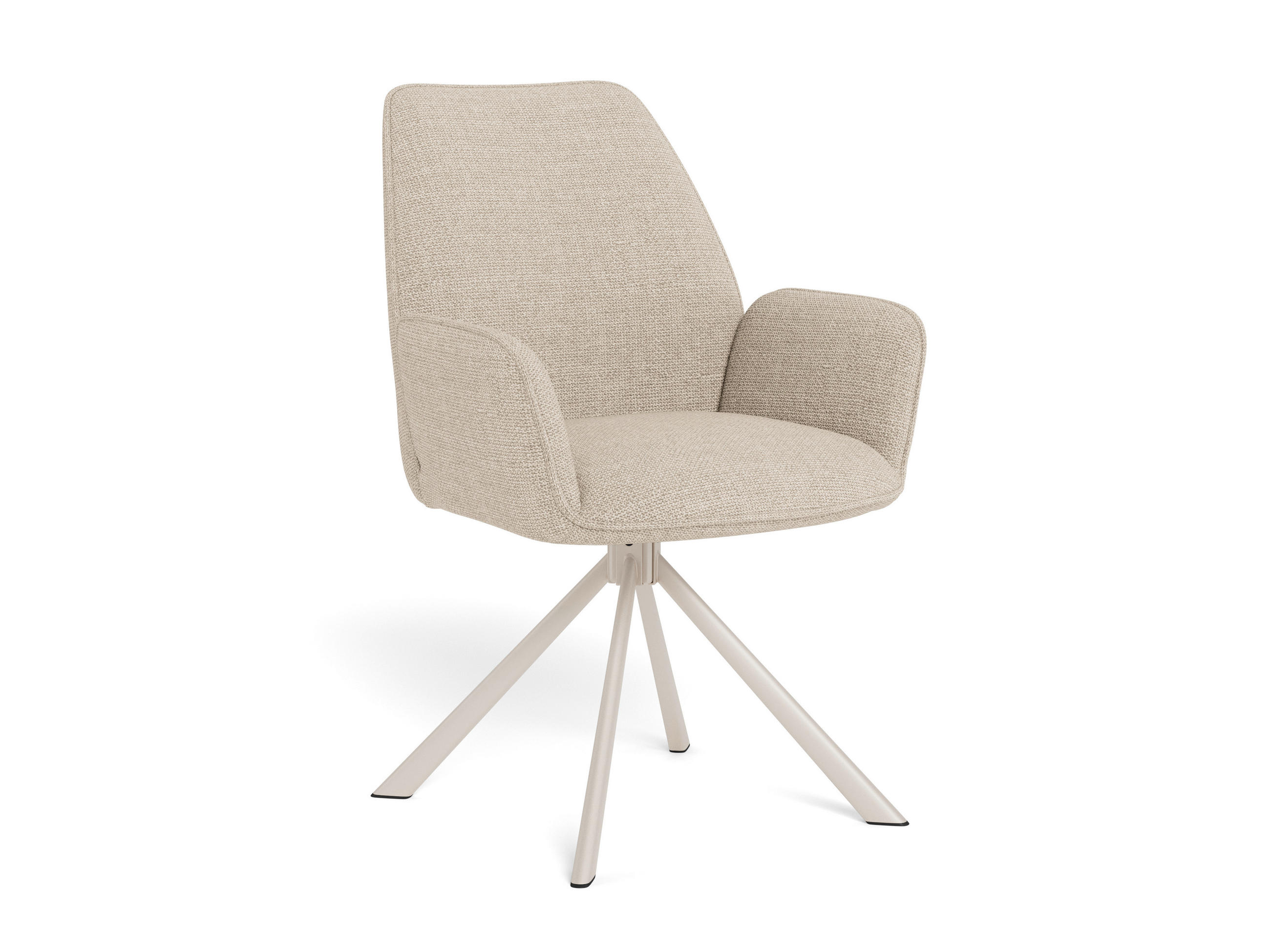 Mid.you Armlehnstuhl Weiß, Beige 61x88.5x63 cm