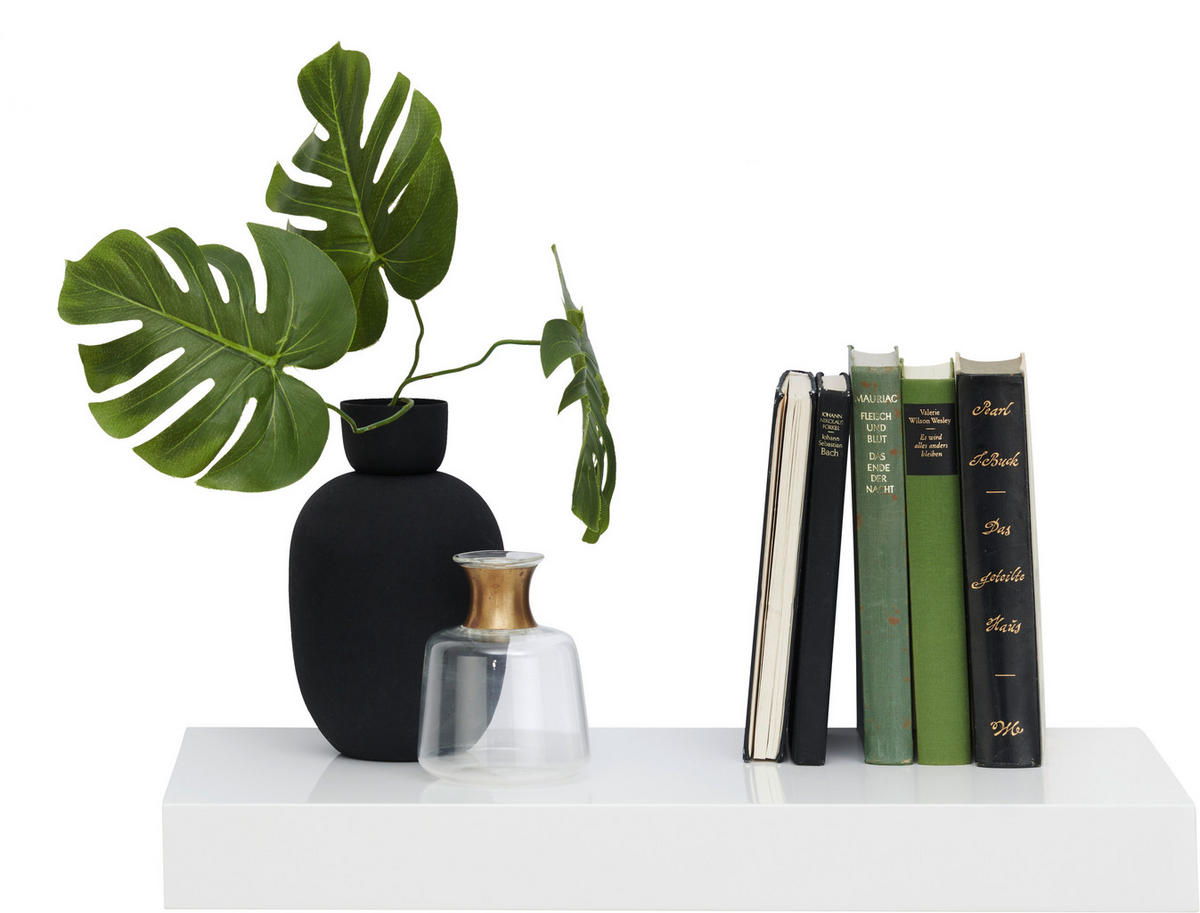 WANDBOARD Weiß Hochglanz  - Weiß Hochglanz, Basics, Holzwerkstoff (50/5/25cm) - Xora