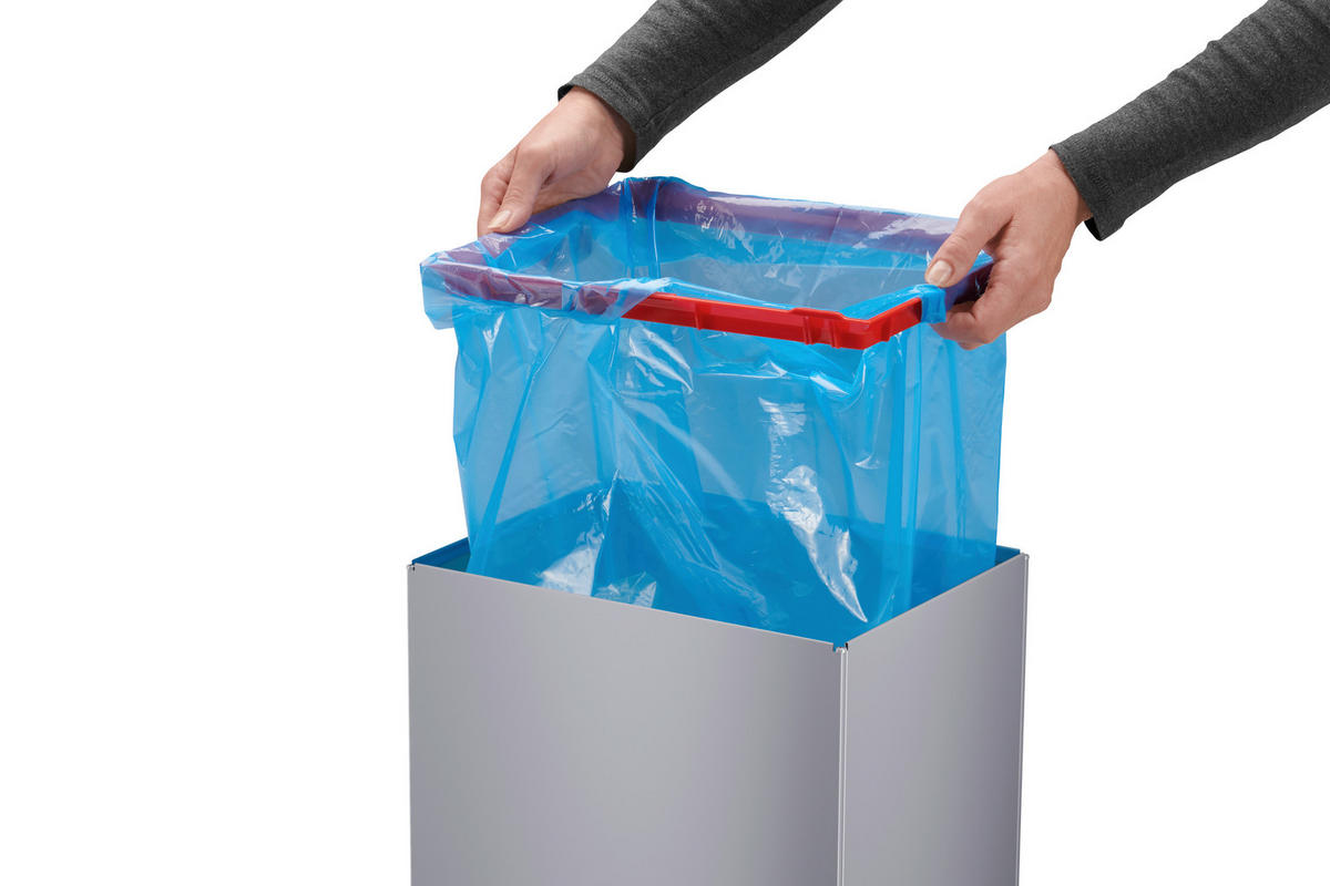 ABFALLSAMMLER BIG-BOX SWING XL 52 L  - Silberfarben/Schwarz, Basics, Kunststoff/Metall (33,9/76,3/26cm) - Hailo