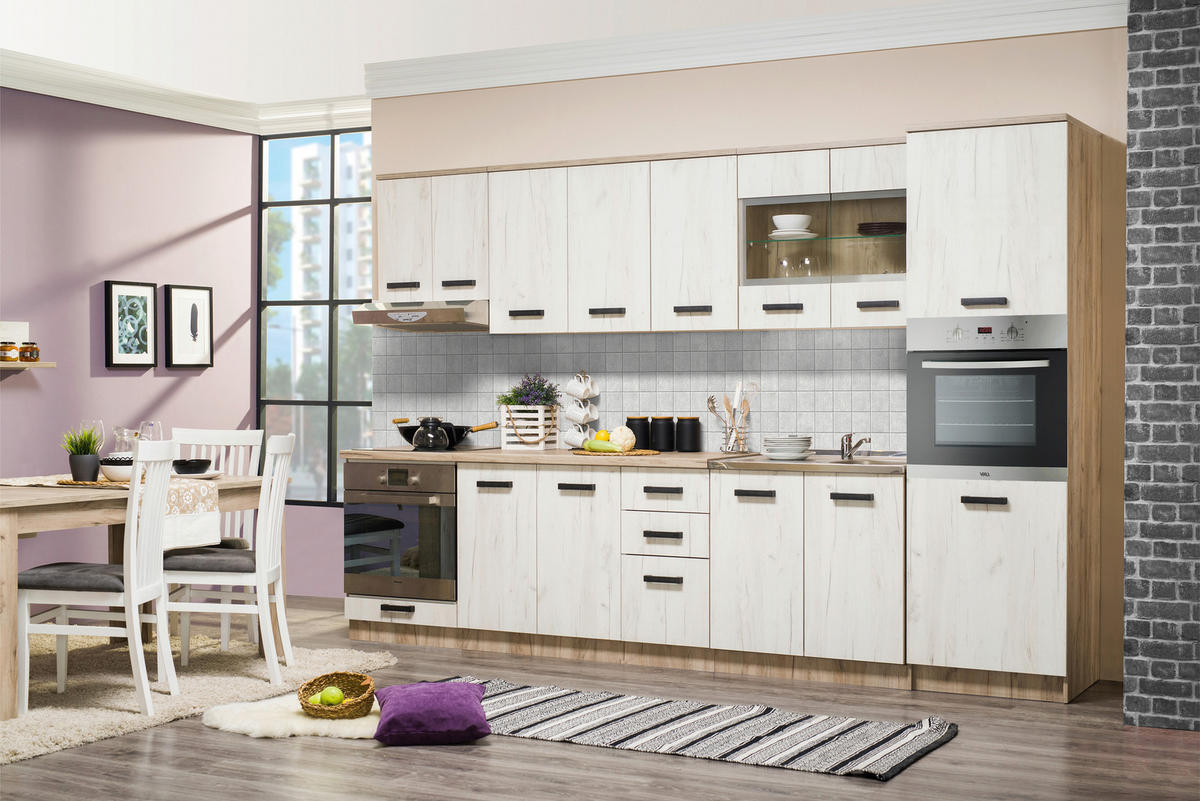 EDÉNYTÁROLÓ SZEKRÉNY - ezüsttölgy színű, Basics, faalapú anyag (60/214/57,5cm) - Carryhome