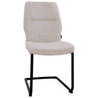 NIHAJNI STOL, kovina, tekstil bež  - črna/bež, Design, kovina/tekstil (45/91/62cm) - Xora