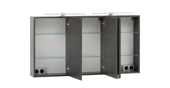 SPIEGELSCHRANK 120/64/20 cm  - Graphitfarben, Natur, Holzwerkstoff (120/64/20cm) - Xora