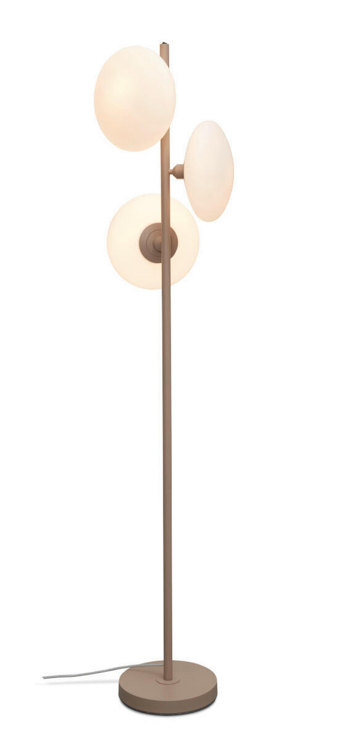 STEHLEUCHTE 32/32/161 cm    - Sandfarben/Weiß, Trend, Glas (32/32/161cm) - It's about Romi