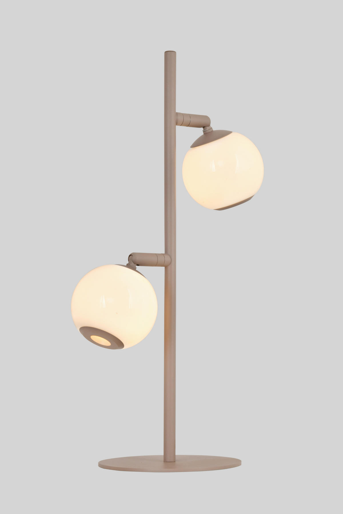 LED-TISCHLEUCHTE Luberon 32,5/49,5/19 cm  - Sandfarben/Schwarzchrom, Design, Glas/Kunststoff (32,5/49,5/19cm)