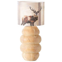 TISCHLEUCHTE - Creme, Trend, Holz/Kunststoff (30,3/66,5cm)