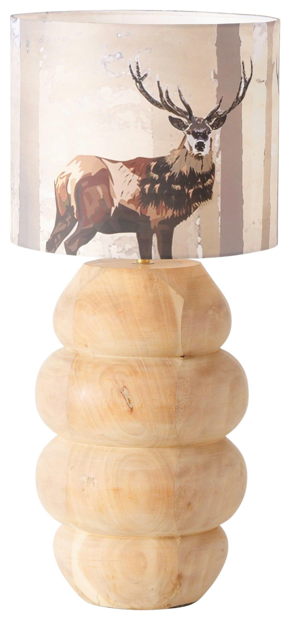 TISCHLEUCHTE - Creme, Trend, Holz/Kunststoff (30,3/66,5cm)