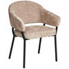 ARMLEHNSTUHL  in Eisen Mikrofaser  - Beige/Schwarz, KONVENTIONELL, Holz/Textil (60/80/62cm) - MID.YOU