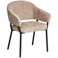 ARMLEHNSTUHL  in Eisen Mikrofaser  - Beige/Schwarz, KONVENTIONELL, Holz/Textil (60/80/62cm) - MID.YOU
