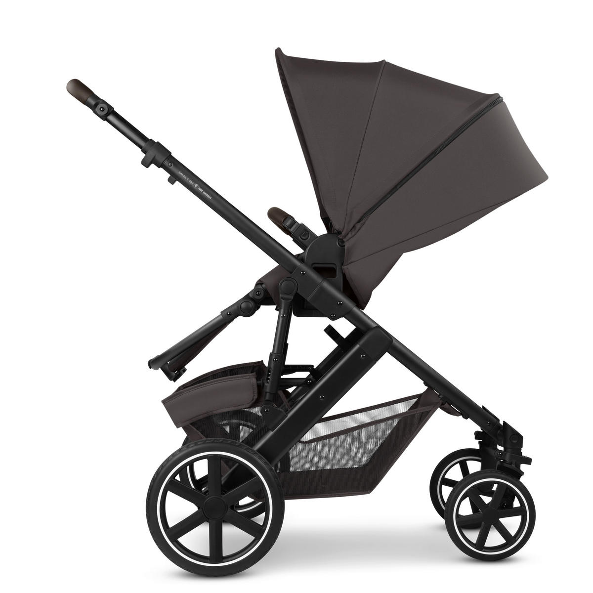KINDERWAGENSET  Salsa Core All in One  Falcon  - Graubraun/Schwarz, Basics, Textil/Metall (63/123/97cm) - ABC Design