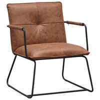 SESSEL Cognac    - Cognac/Schwarz, MODERN, Textil/Metall (65/80/68cm) - MID.YOU
