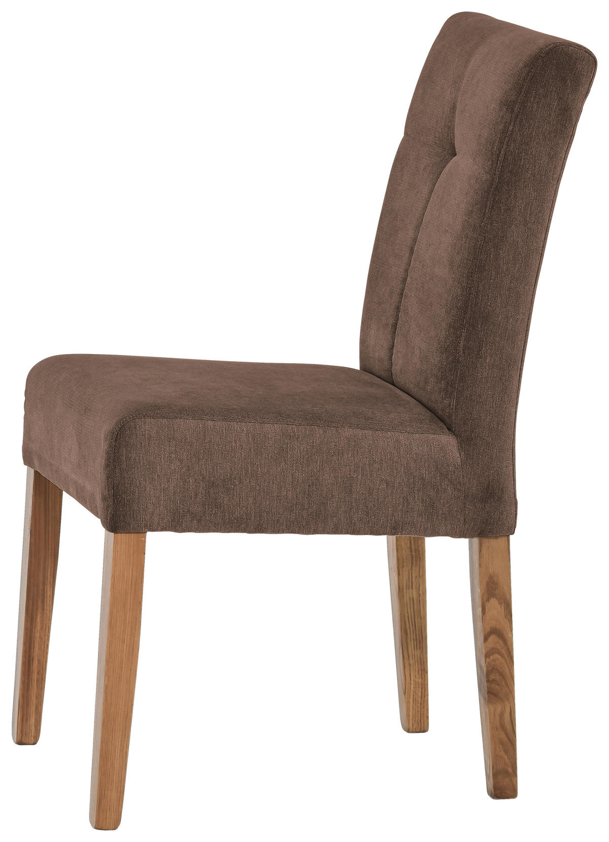 STUHL Webstoff Braun, Eichefarben Eiche massiv  - Eichefarben/Braun, KONVENTIONELL, Holz/Textil (47,5/91,5/63cm) - Cantus